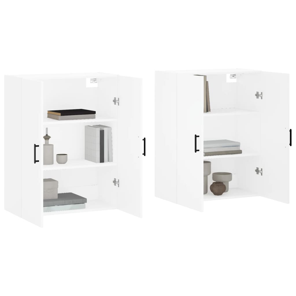 vidaXL Wall Mounted Cabinets 2 pcs White 69,5x34x90 cm
