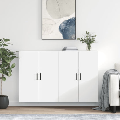vidaXL Wall Mounted Cabinets 2 pcs White 69,5x34x90 cm
