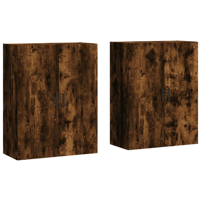 vidaXL Wall Mounted Cabinets 2 pcs Smoked Oak 69,5x34x90 cm