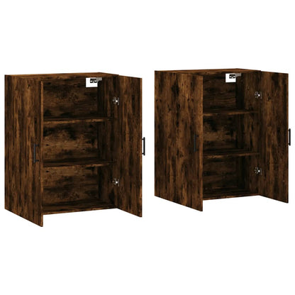 vidaXL Wall Mounted Cabinets 2 pcs Smoked Oak 69,5x34x90 cm