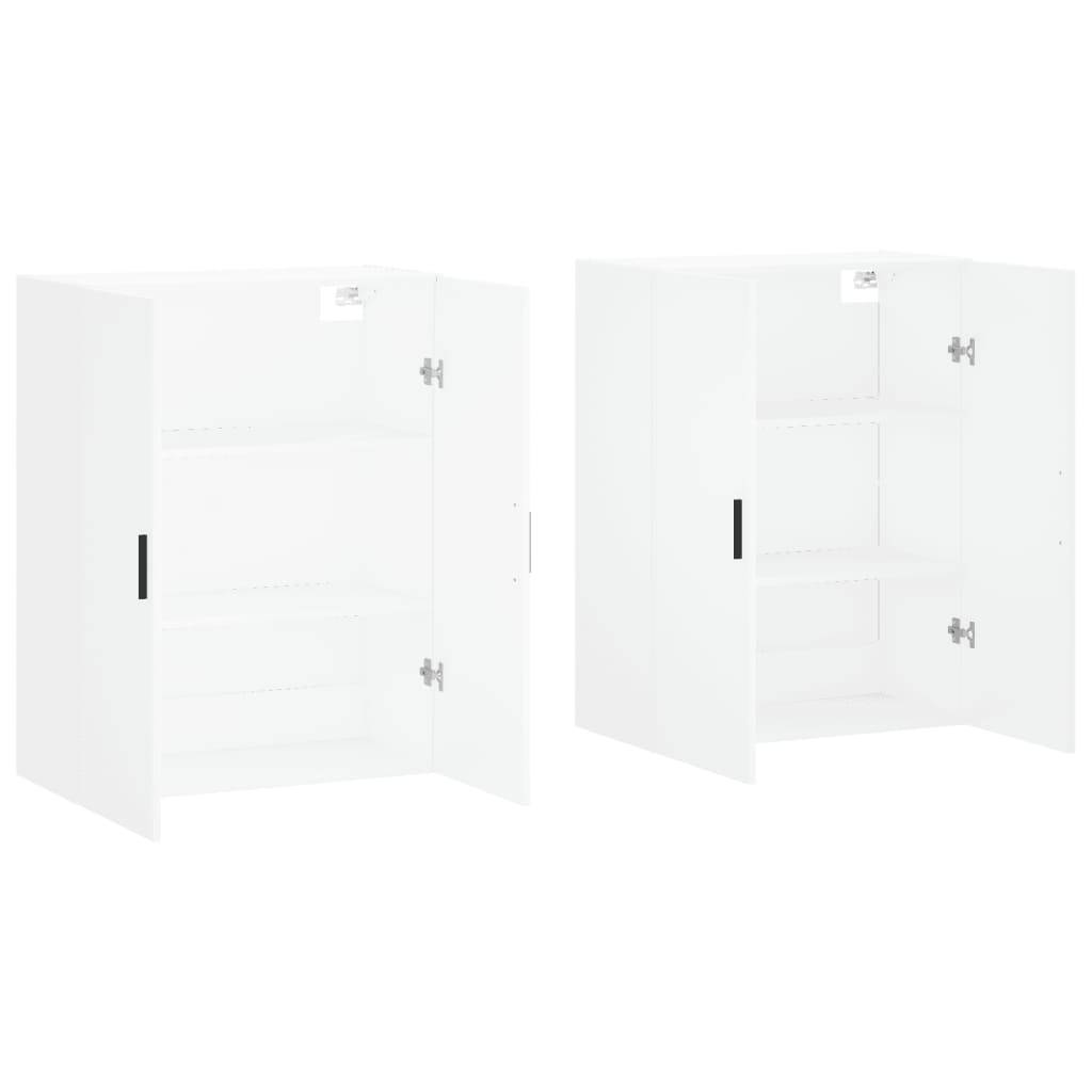 vidaXL Wall Mounted Cabinets 2 pcs White 69.5x34x90 cm