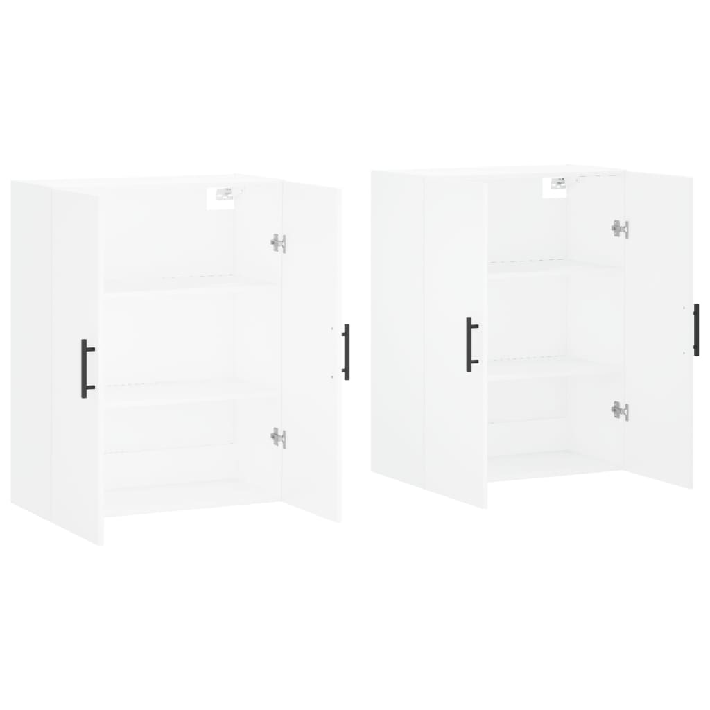 vidaXL Wall Mounted Cabinets 2 pcs White 69.5x34x90 cm