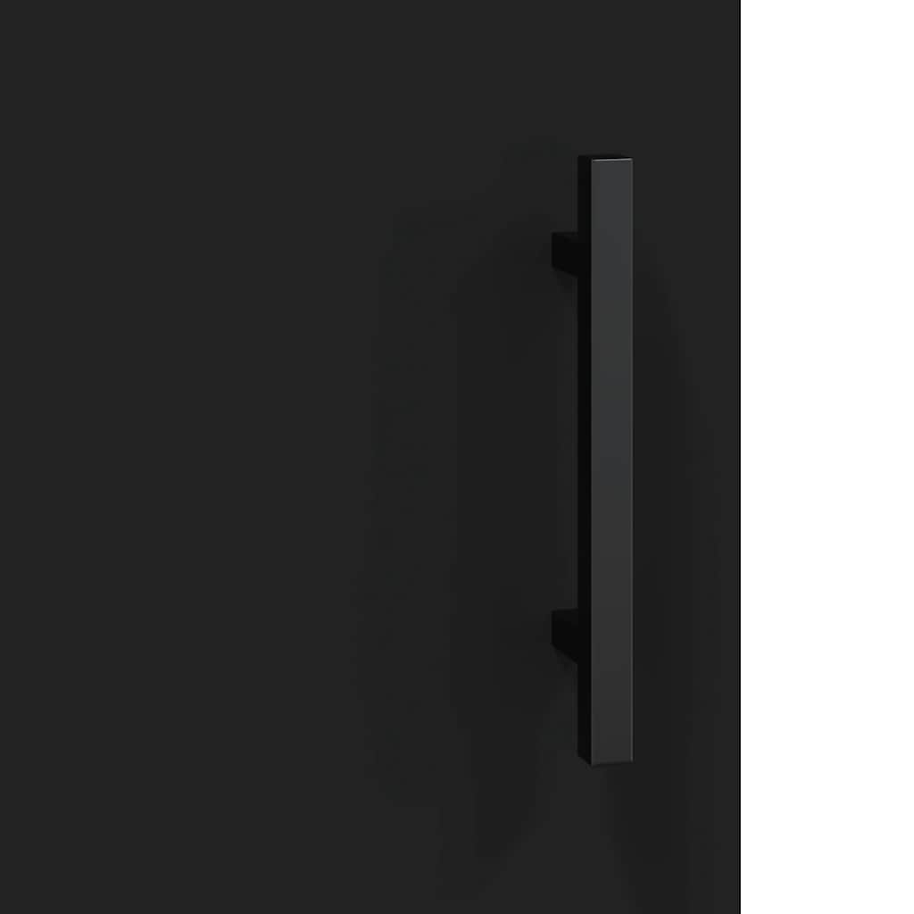 vidaXL Wall Mounted Cabinets 2 pcs Black 69.5x34x90 cm