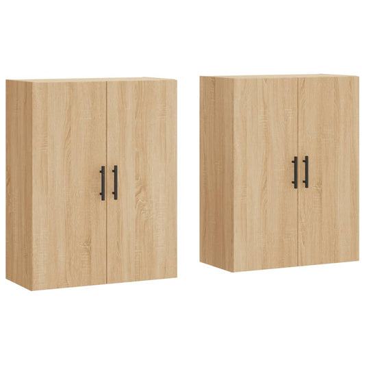 vidaXL Wall Mounted Cabinets 2 pcs Sonoma Oak 69,5x34x90 cm