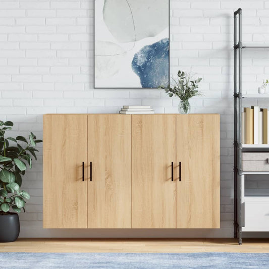 vidaXL Wall Mounted Cabinets 2 pcs Sonoma Oak 69,5x34x90 cm