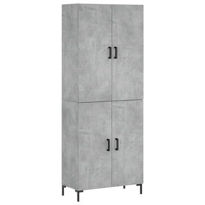 vidaXL Highboard Concrete Grey 69,5x34x180 cm Engineered Wood