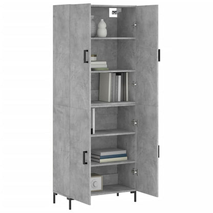 vidaXL Highboard Concrete Grey 69,5x34x180 cm Engineered Wood