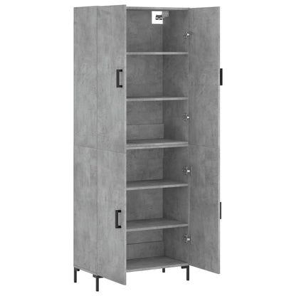 vidaXL Highboard Concrete Grey 69,5x34x180 cm Engineered Wood