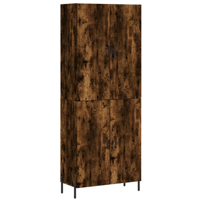 vidaXL Highboard Smoked Oak 69,5x34x180 cm Engineered Wood