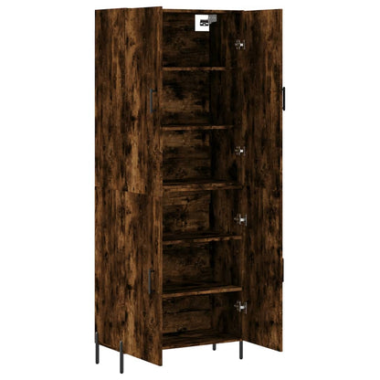 vidaXL Highboard Smoked Oak 69,5x34x180 cm Engineered Wood