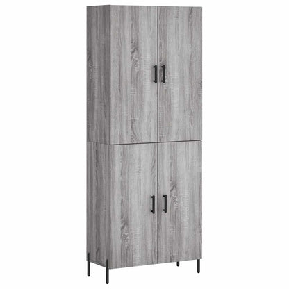 vidaXL Highboard Grey Sonoma 69,5x34x180 cm Engineered Wood