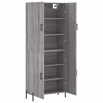 vidaXL Highboard Grey Sonoma 69,5x34x180 cm Engineered Wood