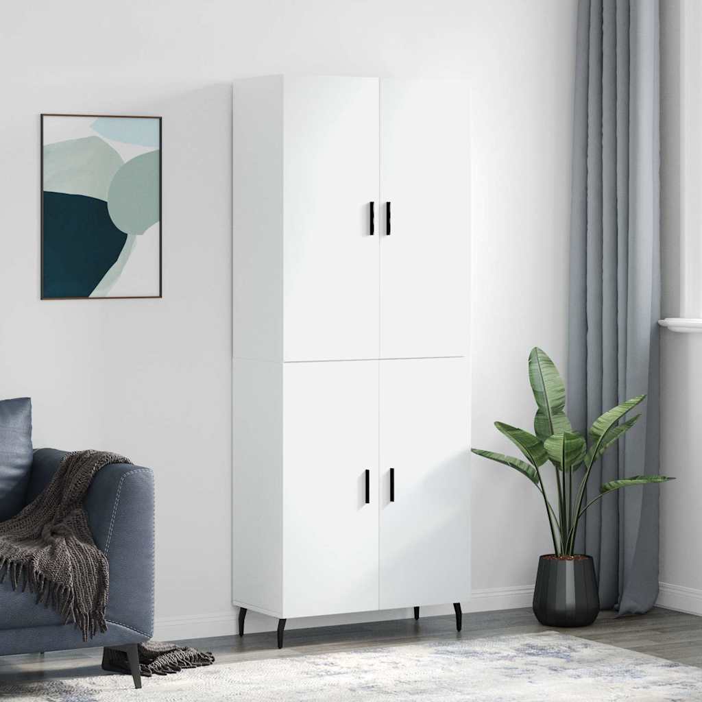 vidaXL Highboard White 69,5x34x180 cm Engineered Wood