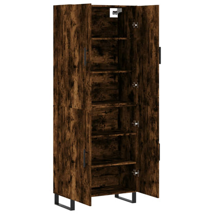 vidaXL Highboard Smoked Oak 69.5x34x180 cm Engineered Wood