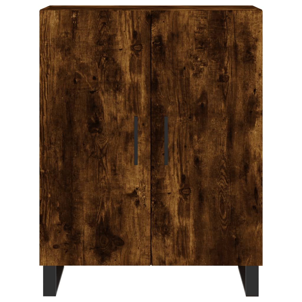vidaXL Highboard Smoked Oak 69.5x34x180 cm Engineered Wood