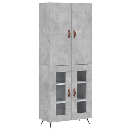 vidaXL Highboard Concrete Grey 69,5x34x180 cm Engineered Wood