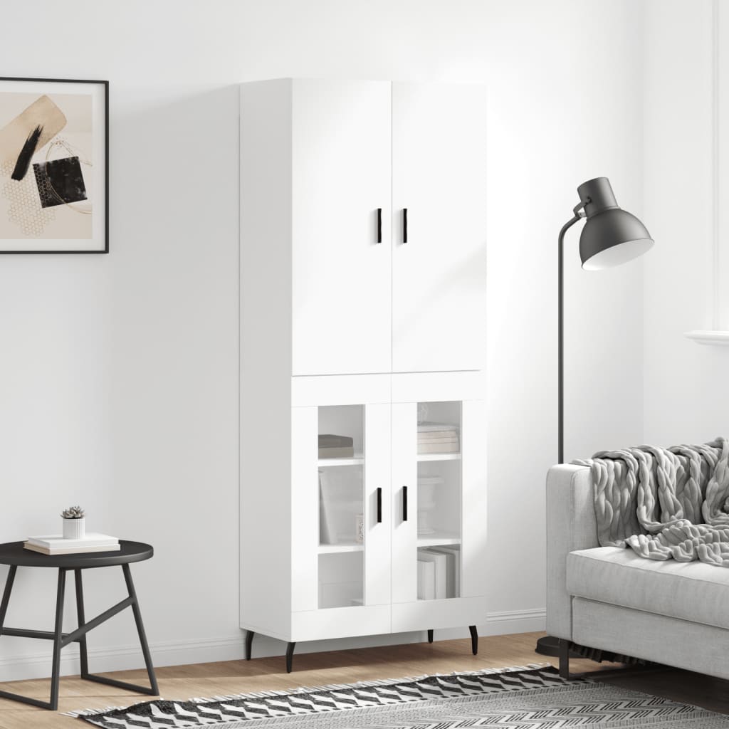 vidaXL Highboard White 69,5x34x180 cm Engineered Wood