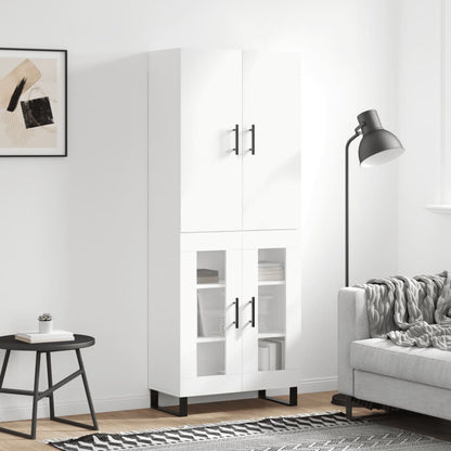 vidaXL Highboard White 69,5x34x180 cm Engineered Wood