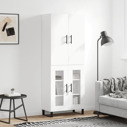 vidaXL Highboard White 69,5x34x180 cm Engineered Wood