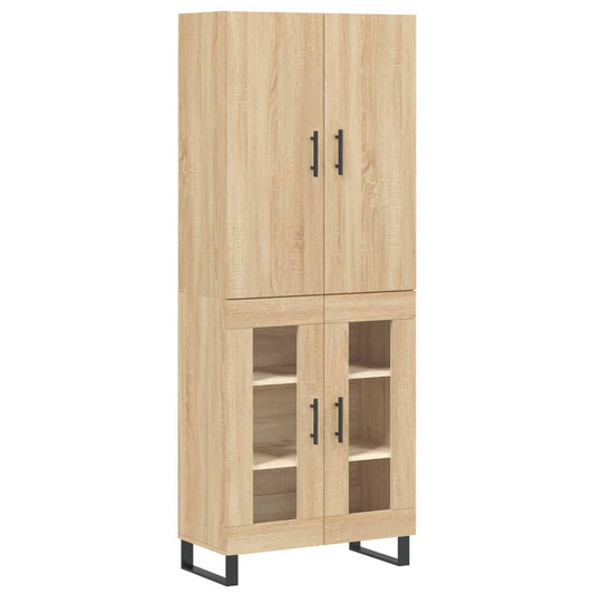 vidaXL Highboard Sonoma Oak 69.5x34x180 cm Engineered Wood
