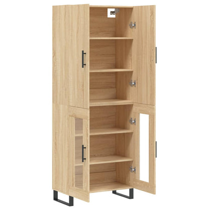 vidaXL Highboard Sonoma Oak 69,5x34x180 cm Engineered Wood