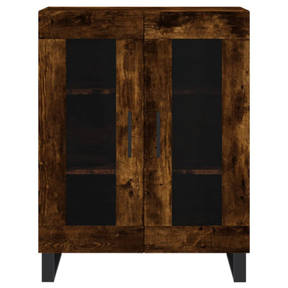 vidaXL Highboard Smoked Oak 69.5x34x180 cm Engineered Wood