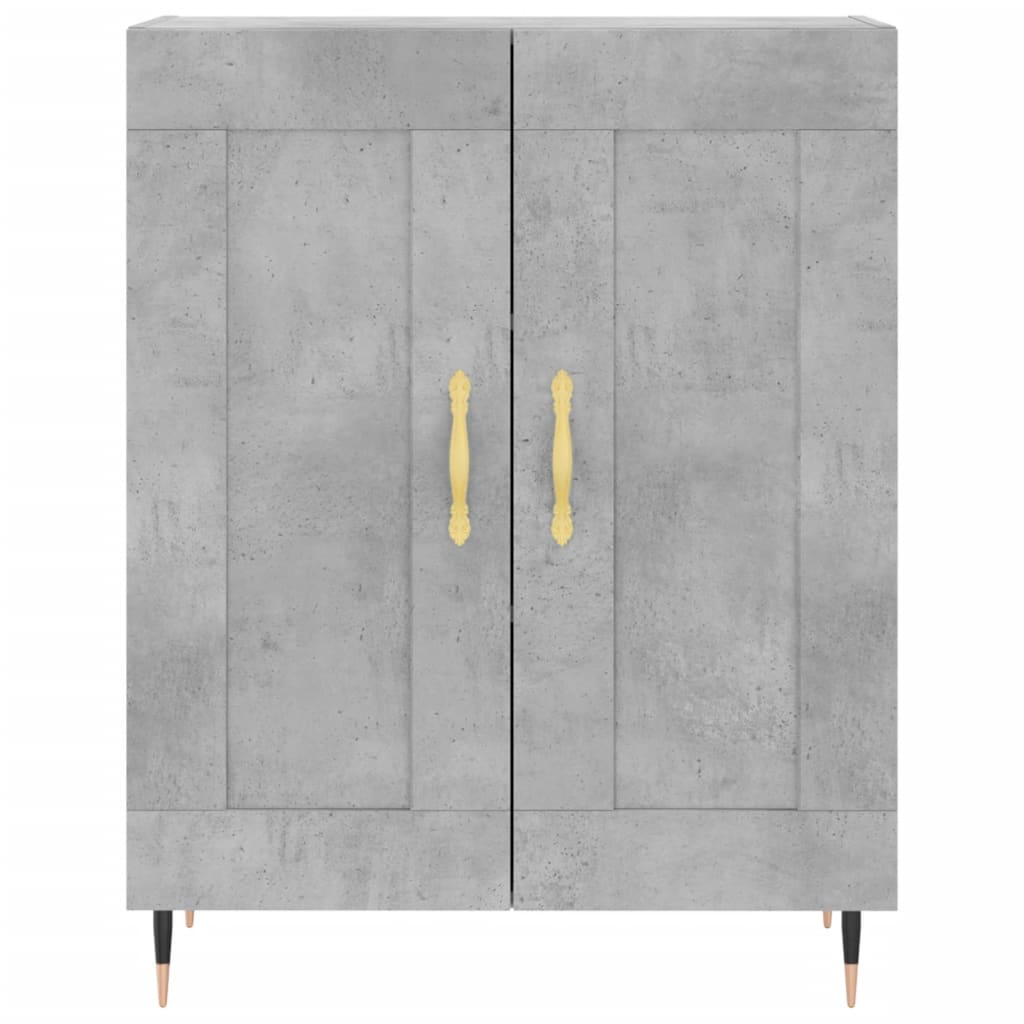 vidaXL Highboard Concrete Grey 69.5x34x180 cm Engineered Wood
