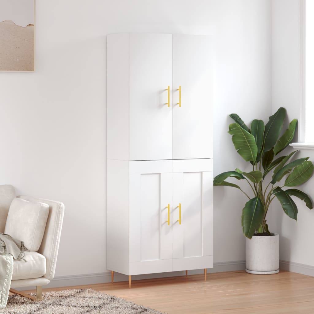 vidaXL Highboard White 69,5x34x180 cm Engineered Wood