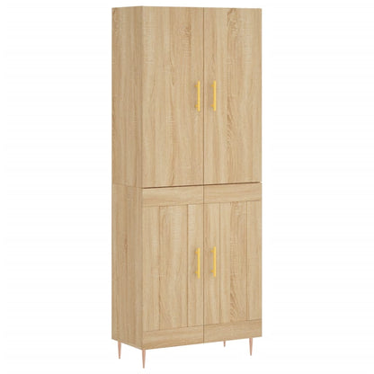 vidaXL Highboard Sonoma Oak 69,5x34x180 cm Engineered Wood