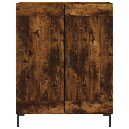 vidaXL Highboard Smoked Oak 69,5x34x180 cm Engineered Wood