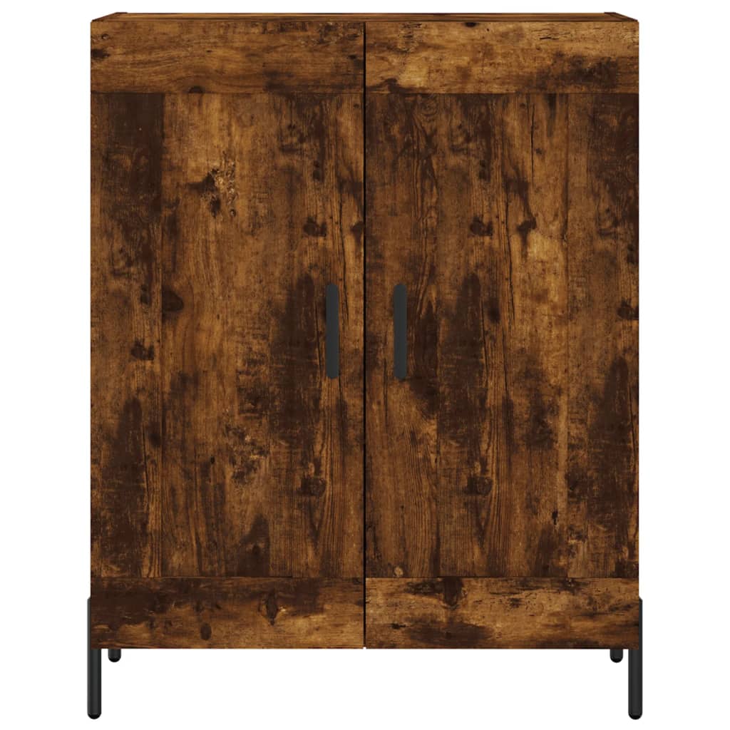 vidaXL Highboard Smoked Oak 69.5x34x180 cm Engineered Wood