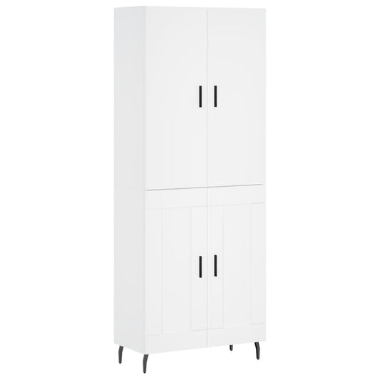 vidaXL Highboard White 69,5x34x180 cm Engineered Wood