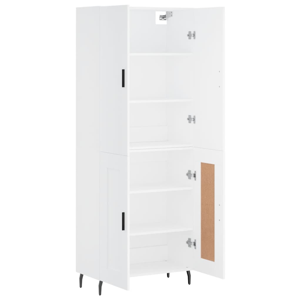 vidaXL Highboard White 69,5x34x180 cm Engineered Wood
