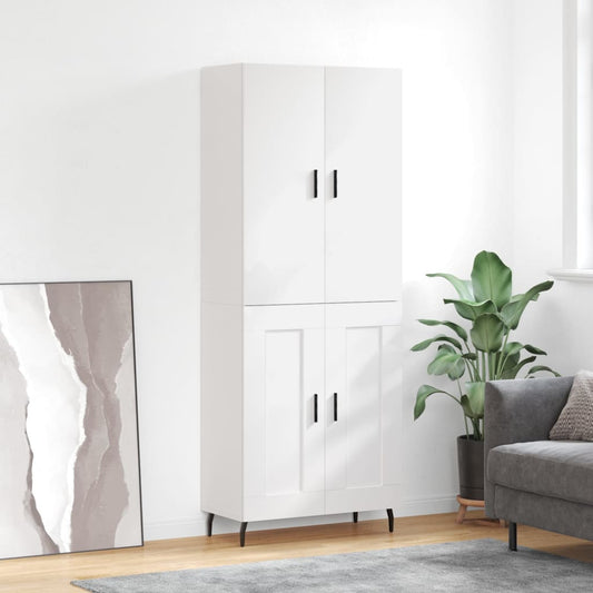 vidaXL Highboard White 69,5x34x180 cm Engineered Wood