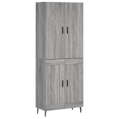 vidaXL Highboard Grey Sonoma 69,5x34x180 cm Engineered Wood