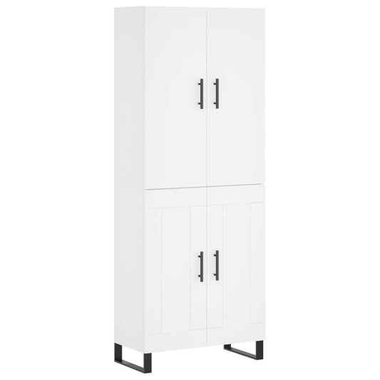 vidaXL Highboard White 69,5x34x180 cm Engineered Wood