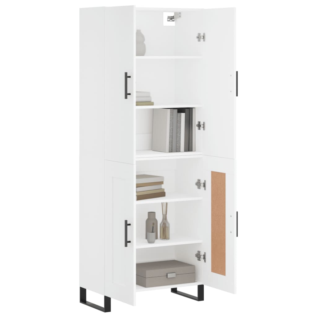 vidaXL Highboard White 69,5x34x180 cm Engineered Wood