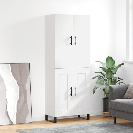 vidaXL Highboard White 69,5x34x180 cm Engineered Wood