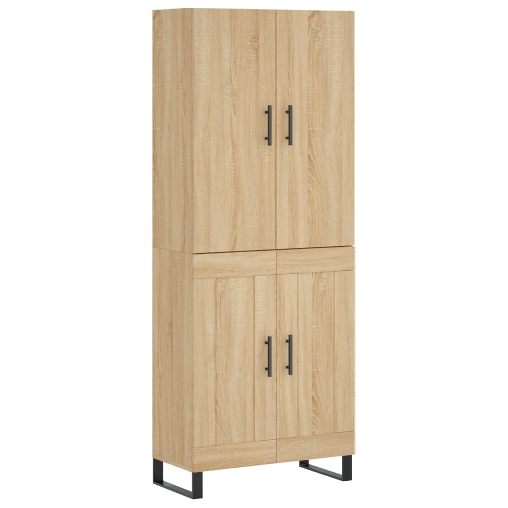 vidaXL Highboard Sonoma Oak 69,5x34x180 cm Engineered Wood