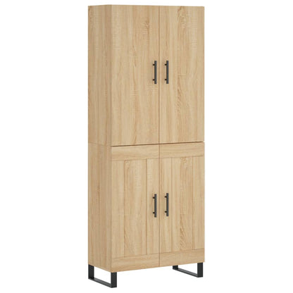 vidaXL Highboard Sonoma Oak 69,5x34x180 cm Engineered Wood