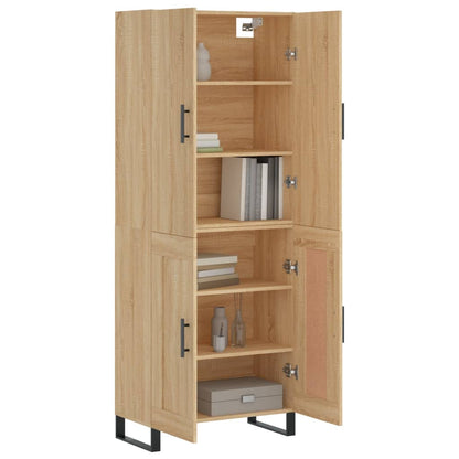 vidaXL Highboard Sonoma Oak 69,5x34x180 cm Engineered Wood