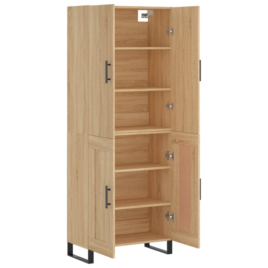 vidaXL Highboard Sonoma Oak 69,5x34x180 cm Engineered Wood