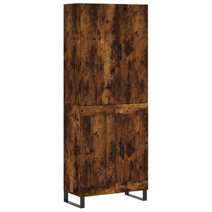 vidaXL Highboard Smoked Oak 69,5x34x180 cm Engineered Wood