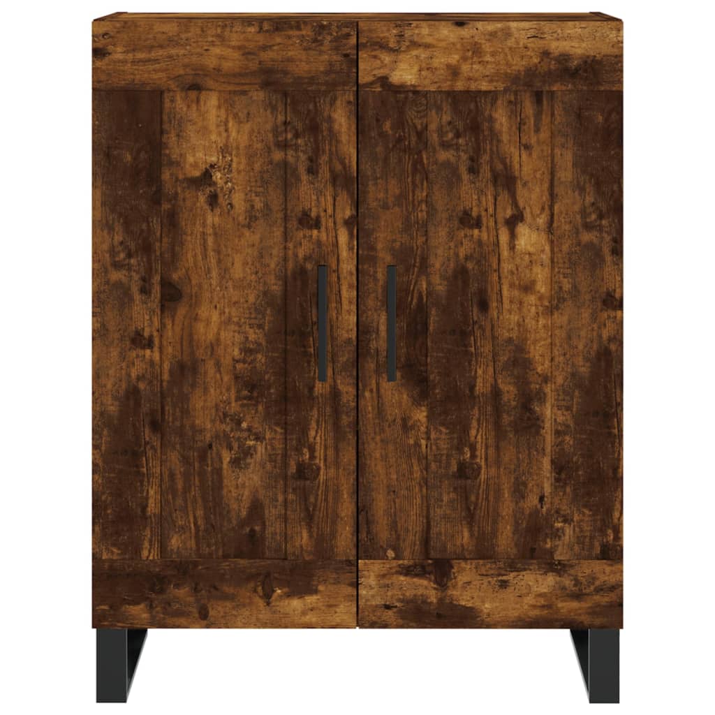 vidaXL Highboard Smoked Oak 69,5x34x180 cm Engineered Wood