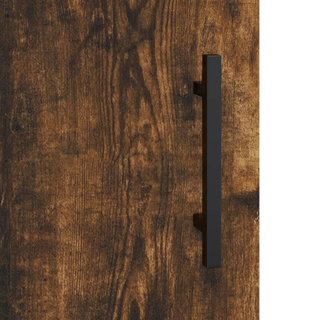 vidaXL Highboard Smoked Oak 69,5x34x180 cm Engineered Wood