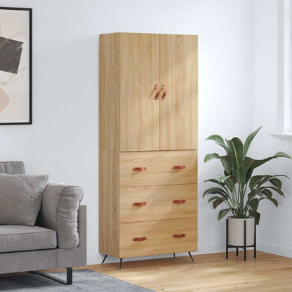 vidaXL Highboard Sonoma Oak 69,5x34x180 cm Engineered Wood