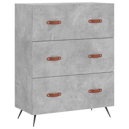 vidaXL Highboard Concrete Grey 69,5x34x180 cm Engineered Wood