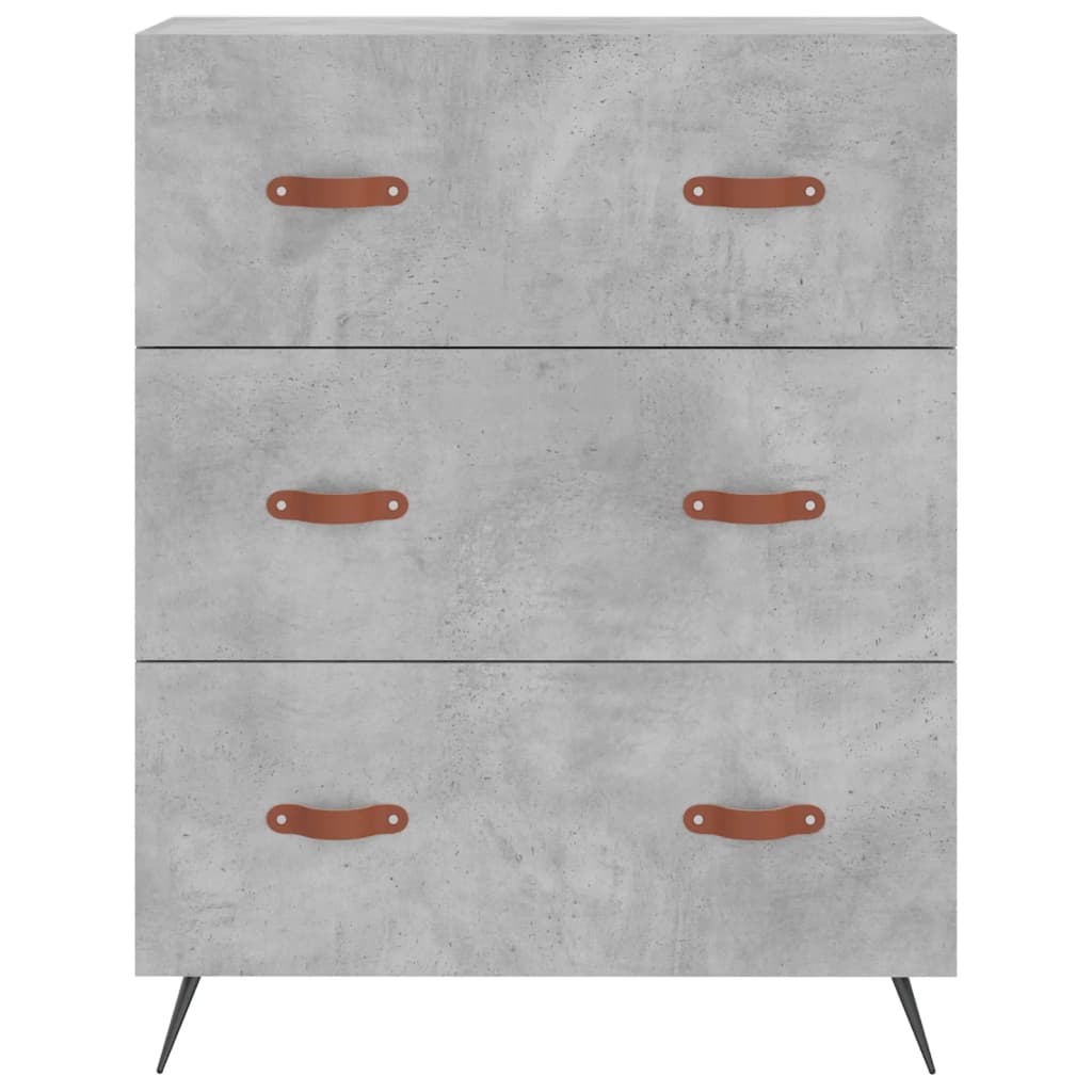 vidaXL Highboard Concrete Grey 69,5x34x180 cm Engineered Wood