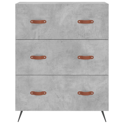 vidaXL Highboard Concrete Grey 69,5x34x180 cm Engineered Wood
