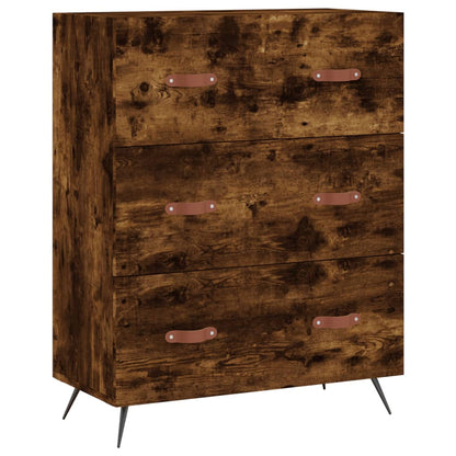 vidaXL Highboard Smoked Oak 69,5x34x180 cm Engineered Wood